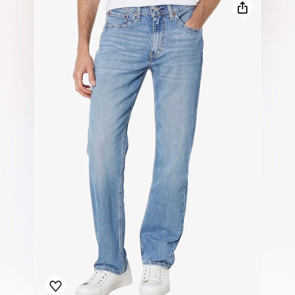LEVI'S 514 Men's Light Wash Straight Leg Jeans 36W/32L